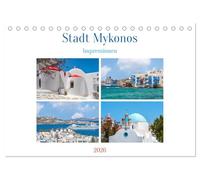 Stadt Mykonos - Impressionen (Tischkalender 2026 DIN A5 quer), CALVENDO Monatskalender: Die malerische Hauptstadt Chora bekannt als Mykonos-Stadt.