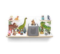 stadtecken Étagère d'angle City en Bois I Convient pour Les Toniebox et Tonies I Rangement Chambre d'enfant I À Suspendre ou à Suspendre I Version rectangulaire I Dinosaure, de Taille rectangulaire