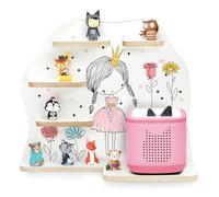 stadtecken Étagère en bois compatible avec Toniebox 1 et 2 I Convient pour environ 30 tonies I Rangement parfait dans la chambre d'enfant I Étagère à poser ou à suspendre (princesse, avec fond étroit)