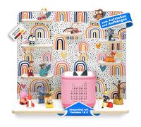 stadtecken Étagère en bois compatible avec Toniebox 1 et 2 I Convient pour environ 50 tonies I Rangement parfait dans la chambre d'enfant I Étagère à poser ou à suspendre (Follow The Rainbow, grand)