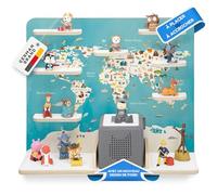 stadtecken étagère en Bois I Convient pour la Toniebox et Tonies I Rangement Parfait pour Tonie dans la Chambre des Enfants I À Monter ou à Suspendre (Globe terrestre, Grand)
