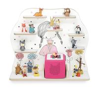 stadtecken étagère en Bois I Convient pour la Toniebox et Tonies I Rangement Parfait pour Tonie dans la Chambre des Enfants I À Monter ou à Suspendre (Princesse Florale, Grande)