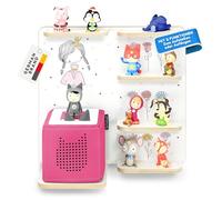 stadtecken Étagère en bois pour boîte à musique - Convient pour Toniebox et environ 40 tonies - Rangement parfait pour chambre d'enfant - À suspendre - Extensible (princesse)