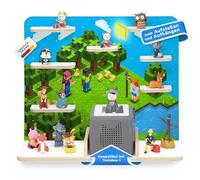 stadtecken Étagère en Bois | Support Mural Compatible avec Toniebox et env. 50 Tonies | Rangement Chambre d'enfant | À Poser ou à Suspendre (Aventure dans la Forêt de Pixels, Grand modèle)