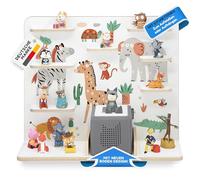 stadtecken Étagère en Bois | Support Mural Compatible avec Toniebox et env. 50 Tonies | Rangement Chambre d'enfant | À Poser ou à Suspendre (Safari, Grand modèle)