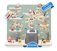 stadtecken Étagère en Bois | Support Mural Compatible avec Toniebox et env. 50 Tonies | Rangement Chambre d'enfant | À Poser ou à Suspendre (Atlas, Grand modèle)