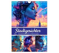 Stadtgesichter - Surreale KI-Schönheiten in Weltmetropolen (Wandkalender 2026 DIN A4 hoch), CALVENDO Monatskalender: Entdecken Sie die surreale ... die pulsierenden Weltmetropolen bevölkern.