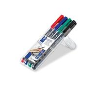 Staedtler Lumocolor permanent S DRY SAFE 313 WP4 Marqueur permanent rouge, bleu, vert, noir résiste à l'eau: oui
