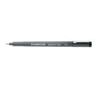 Staedtler Feutre à pointe fine Pigment Liner – Noir 0,2 mm – Pointe longue en métal