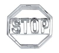 'Städter 200418 Emporte-pièce en Forme Panneau Stop, Acier Inoxydable, Argent, 5 x 5 x 2 cm
