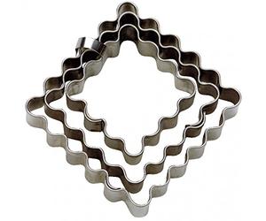 Staedter 3 pièces avec Vague de terrasse Cutter carré, Argent
