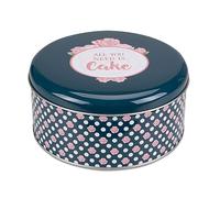 Städter 710092 All You need is Cake Boîte à pâtisserie en tôle blanche