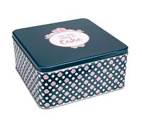 Städter 710115 All you need is Cake Boîte à pâtisserie en tôle blanche