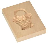 Städter 842113 Spéculoos Model Panier de Fleurs Moule, Bois, Marron, 12 x 9 x 3 cm