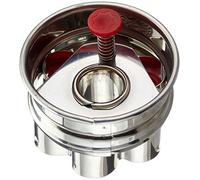 Städter 966308 découpoirs avec éjecteurs Rosace, Acier Inoxydable, Argent/Rouge, 4,8 x 4,8 x 4,8 cm