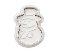 Staedter Bonhomme de Neige à Embosser Emporte-pièce avec éjecteur, Blanc, 4.5 cm