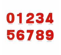 Städter Bougies chiffre 0 - 9 Set 10 pcs. chiffre anniversaire bougie rouge 4...