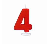 Städter Bougies Chiffre 4 avec support Chiffre Bougies d'anniversaire Bougie ...