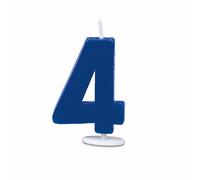 Städter Bougies Chiffre 4 avec support Chiffre Bougies d'anniversaire Bougie ...
