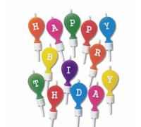 Städter Bougies Happy Birthday Set de 13 pièces avec support Bougies d'annive...