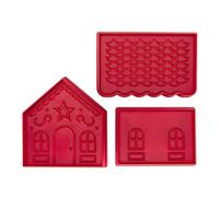 Städter Cookie House 169296 Lot de 3 emporte-pièces pour pain d'épices et pâte brisée en plastique ABS Forme idéale pour les biscuits de Noël 9 x 11 x 9,5 cm