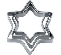 Städter Emporte-pièce de terrasse étoile, 3 pièces acier inoxydable