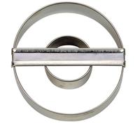 Staedter Emporte-pièce en Forme de Double Bague Lisse, Argent, 6 cm