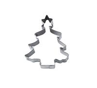 Staedter Emporte-pièce en Forme de Sapin avec étoile, Argent, Acier Inoxydable, Silver, 6 cm