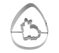 Städter Emporte-pièce Oeuf avec lapin, emporte-pièce, moule à biscuit, biscuit, acier inoxydable, 7 cm, 217201
