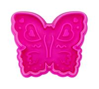 Städter Emporte-pièce papillon avec éjecteur, plastique alimentaire, 6 cm, rose, passe au lave-vaisselle, 169333