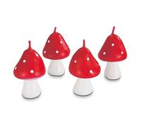 Staedter Flying Forme de Champignon Ensemble de Bougies, Rouge, 4 pièces