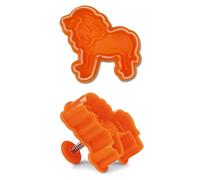 Staedter Lion gaufrage Emporte-pièce avec éjecteur, Orange, 5.5 cm