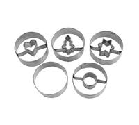 Städter Lot de 5 emporte-pièces Linzer en acier inoxydable - Diamètre 4 cm - Hauteur 1,5 cm - Convient pour la pâtisserie ou le bricolage