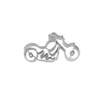 Staedter Moto gaufrage Cookie Cutter, Argent, 7 cm