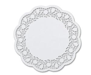 Staedter Moule à gâteau Rond, Blanc, napperons, 6 pièces, Papier, Blanc, 20 cm