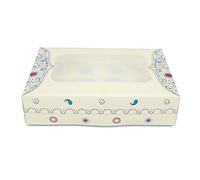 Staedter Paisley à Muffins et Cupcakes Box Set pour 12 Tasses, Multicolore, 2 pièces