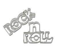 Staedter Rock 'N' Roll Lettrage Emporte-pièce, Argent, 2 pièces