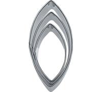 Städter Terrassen-Ausstecher Oval Glatt, Ausstechform, Plätzchenform, Keks, Plätzchen, Edelstahl,129030