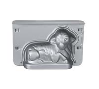 Städter Moule à gâteau en forme d'agneau de Pâques en métal argenté résistant à la température jusqu'à 230°C Revêtement anti-adhésif Dimensions : 36 x 22 x 9,5 cm 661769 Argent