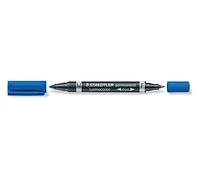 STAEDTLER 10117 Marqueur Permanent Lumocolor Duo 348 Double Pointe 0,6 a 1,5mm Bleu