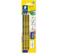 STAEDTLER 121-S BK5D Noris School Lot de 5 crayons graphite 2B, B, HB, H, 2H Noir