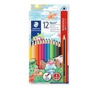 Staedtler 144 SET1 ST Noris Etui Carton de 12 Crayons de couleur de haute qualité avec crayon à papier offert mine douce 3 mm Couleurs Vives