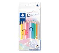 Staedtler 146 C12 PAST Crayons de Couleur pastel, Étui en Carton avec 12 Crayons assortis, 146 C12 PA