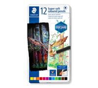 STAEDTLER® 149C Crayon De Couleur Super Doux Métal Avec 12 Pièces Variées