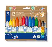 STAEDTLER 228 14 C12 Noris Jumbo Wax Crayons - 14mm Line Width, Assorted Colours