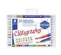 STAEDTLER 24 CALLIGRAPHIE DOUBLE EXTRÉMITÉS COULEURS