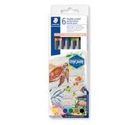 Staedtler Feutres double pointe 3001-6 aquarellables - pinceau 1-6 mm, fine 0,5-0,8 mm