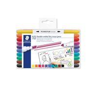 Staedtler Marqueurs 3010 TB10 – double fibre effaçable à sec – Lot de 10