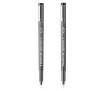STAEDTLER 308 Pigment Liner Lot de 2 stylos à pointe fine 0,1 mm Encre noire