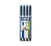 STAEDTLER 31-9WP4GS Lumocolor Permanent Pen Set - Assorted Line Widths, Black (P